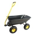 thumbnail image 3 of Tcbosik Utility Cart, Camping Beach Wagon with 180° Rotating Handle and 10" Pneumatic Tires, Heavy Duty Storage Cart with Metal Frame for Garden Patio Backyard, Black, 3 of 9