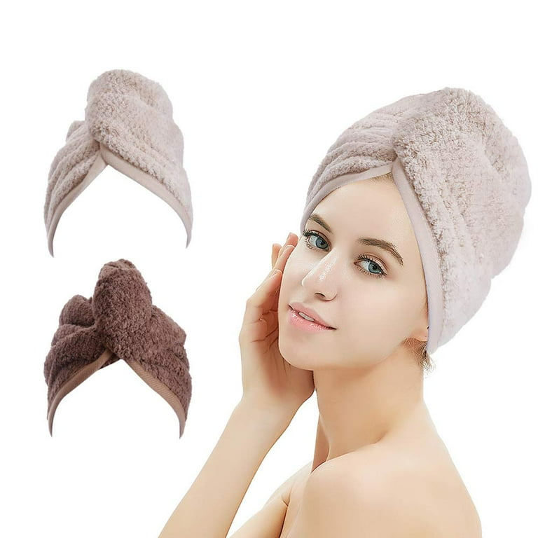 2 Pack Hair Drying Towels Hair Wrap Towels Super Absorbent