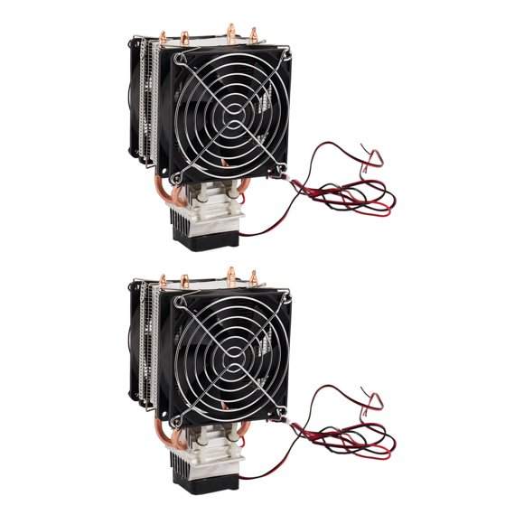 2X 12V 6A Termoeléctrico Peltier Semiconductor Refrigerador Refrigeración Sistema de Refrigeración Equipo de Ventilador del Refrigerador para Refrigeración por Aire