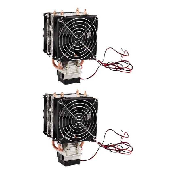 2X 12V 6A Termoeléctrico Peltier Semiconductor Refrigerador Refrigeración Sistema de Refrigeración Equipo de Ventilador del Refrigerador para Refrigeración por Aire