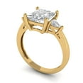 thumbnail image 2 of Three-Stone Engagement Ring for Women - 2.32ct Moissanite in 18K Yellow Gold Promise Ring, 2 of 6