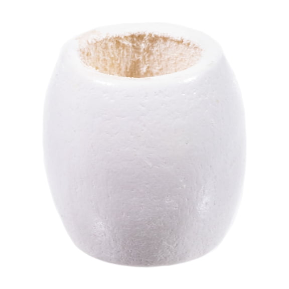 Craft County Barrel Shaped Wooden Beads for Macrame and DIY Jewelry Making - Multiple Finishes and Sizes Available