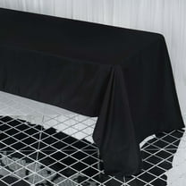 Efavormart 60x126" Seamless Premium BLACK 200 GSM Linens Polyester Rectangle Tablecloth Commercial Grade For Wedding Banquet Restaurant