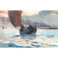 thumbnail image 2 of Homer, Winslow 32x22 Black Ornate Wood Framed with Double Matting Museum Art Print Titled - Returning Fishing Boats, 2 of 4