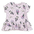 thumbnail image 4 of Disney Nightmare Before Christmas Jack Skellington Sally Zero Ribbed Peplum T-Shirt and Shorts Outfit Set Newborn to Little Kid, 4 of 5