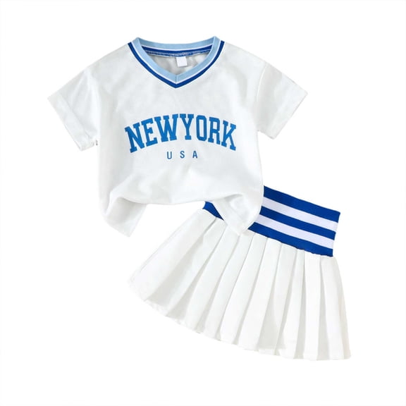 Toddler Girl Outfit Sets 5t Toddler Girls Clothes Spring Summer Outfits Ruffle Sleeve T-shirt Bowknot Shorts Cute Girl Clothing Set,Blue