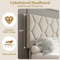 thumbnail image 3 of Bed Frame with Headboard, Upholstered Bed Frame, Heavy-Duty Platform Bed Frame, Upholstered Mattress Foundation No Box Spring Needed, 3 of 6