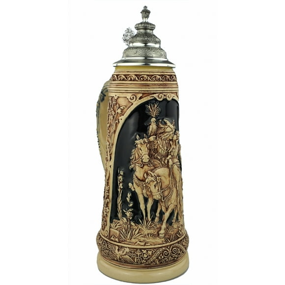 German Beer Stein 2019 falconry, 2 liter tankard, beer mug, Limitaet 2019