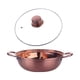 thumbnail image 2 of Olla caliente dividida de acero inoxidable, compatible con utensilios de cocina Shabu Shabu oro rosa, 2 of 9