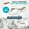 thumbnail image 4 of Lunderg Raised Toilet Seat with Handles - Elongated - Easy to Install Toilet Seat Risers for Seniors - Adds 3 Inches & Works like the one you’ve always use - Elegant design, 4 of 11