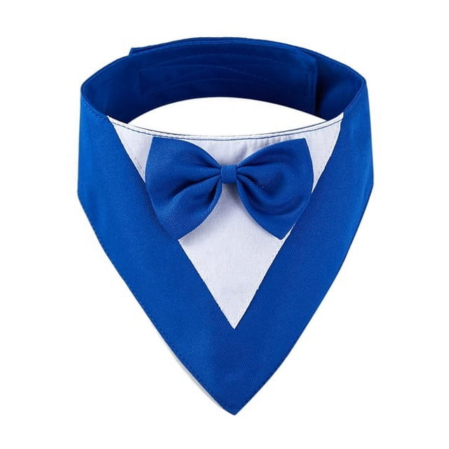 Zhuge Bandana para perros 1 pieza, mezcla de poliéster ligera de secado rápido, baberos tipo bufanda triangular, pañuelo ajustable para perros, regalo para mascotas, M, azul