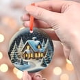 thumbnail image 4 of Christmas Snowy Cottage Ornament, Winter Wonderland Decoration, Handcrafted Holiday Keepsake, Unique Christmas Gift, Festive Home Decor, Holiday Keepsake, Xmas Tree Hanging Decorat, 4 of 5