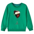 thumbnail image 4 of TFEOQRY Children Boys and Girls Christmas Sweatshirts Celebrating Christmas Printed Long Sleeve Hoodless Sweatshirt Green, 4 of 4