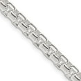 thumbnail image 4 of Diamond2Deal 925 Sterling Silver 5.2mm Round Box Chain Necklace for Men 30", 4 of 6