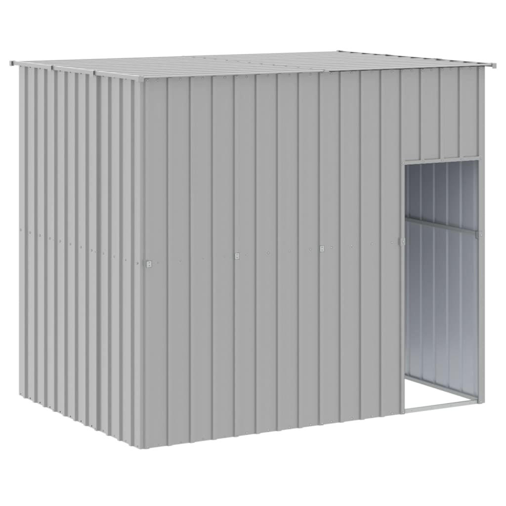 vidaXL Dog House Outdoor Dog Kennel Animal Cage with Roof Galvanized Steel