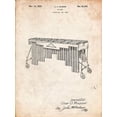 thumbnail image 2 of Borders, Cole 19x24 Gold Ornate Wood Framed with Double Matting Museum Art Print Titled - PP949-Vintage Parchment Marimba Poster, 2 of 4
