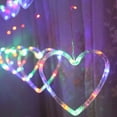 thumbnail image 1 of pstuiky Light Strip Heart Shape Curtain Light Led Light String Light Decoration Led Lamp Love Curtain Lamp, 1 of 2