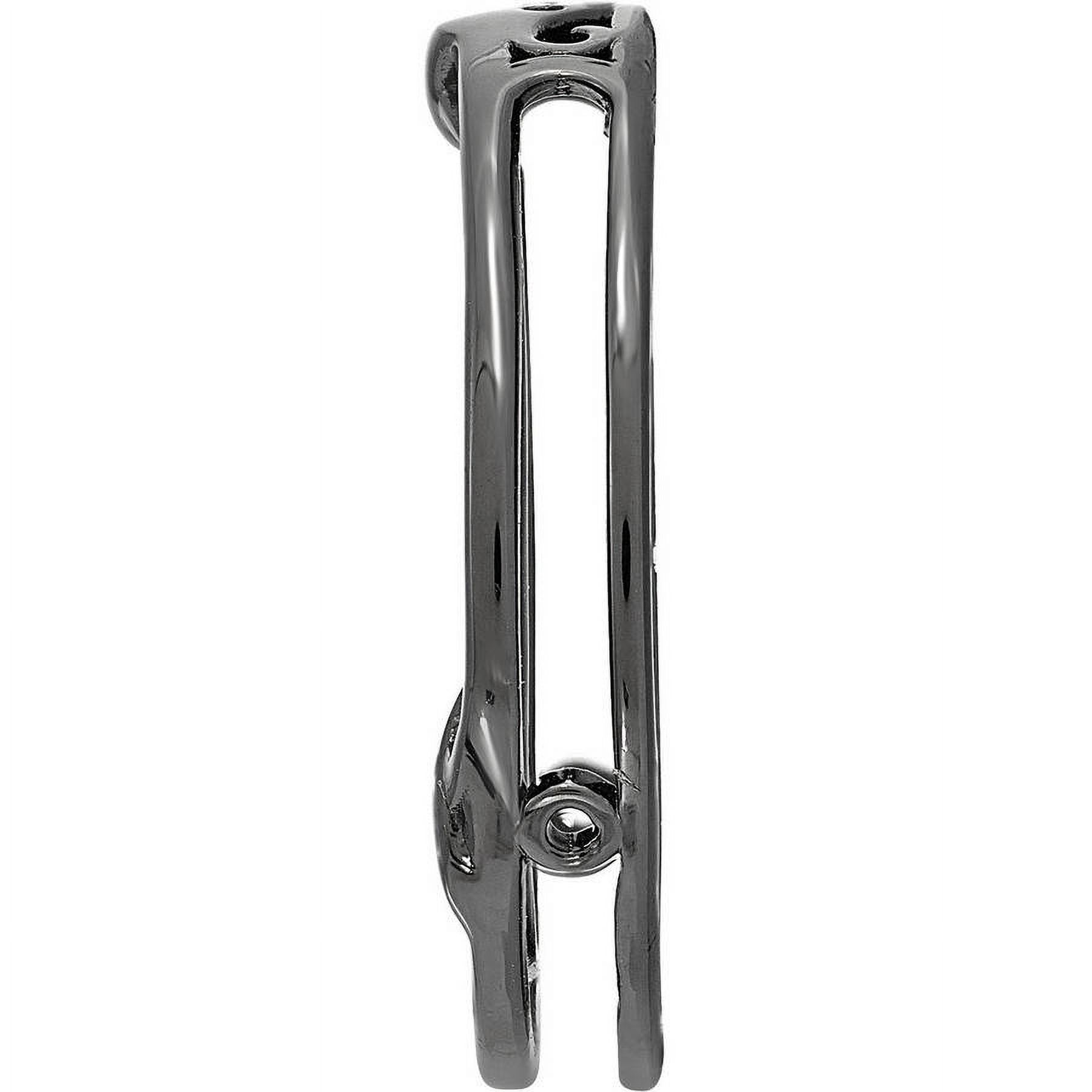 Stackable Expressions Sterling Silver Black-plated Medium Polished Chain Slide