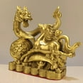thumbnail image 2 of Xiao Hua Estatua de dragón de latón Feng Shui chino, escultura para decoración del hogar y la oficina, adornos de mesa para la riqueza y el éxito, regalos de buena suerte, estilo D, grande, 2 of 4