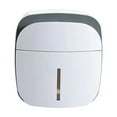 thumbnail image 2 of Toilet Paper Holder, Double Paper Towel Box, Stainless Steel Shelf, 2 Layer Drawer, Wall Mounted Storage for Bathroom, Kitchen, Vanity, Gray Plastic, by FAJHHA, 2 of 8