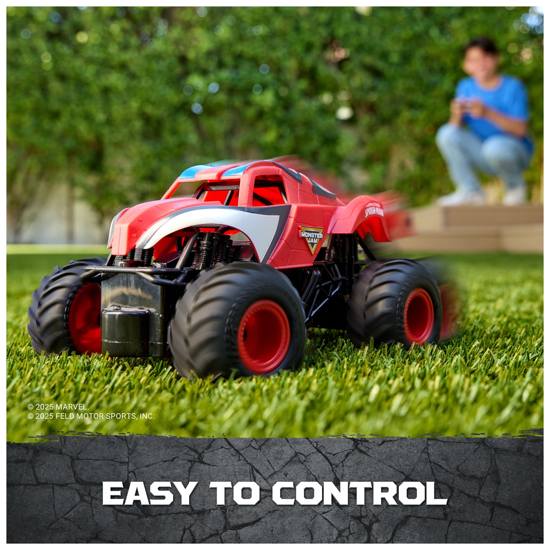 Monster Jam, Marvel The Amazing Spider-Man RC Monster Truck, 1:24 Scale