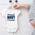 thumbnail image 5 of Proud Navy Cousin Military Family Romper Boys or Girls Infant Baby Brisco Brands 12M, 5 of 6