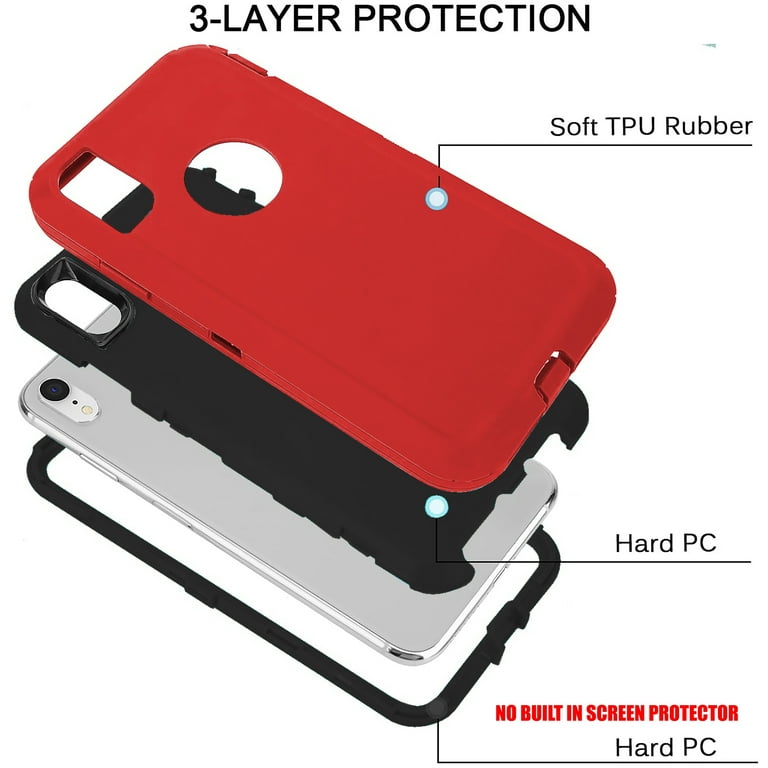 Apple iPhone XR Heavy Duty Shockproof Phone Case with Outer Cover