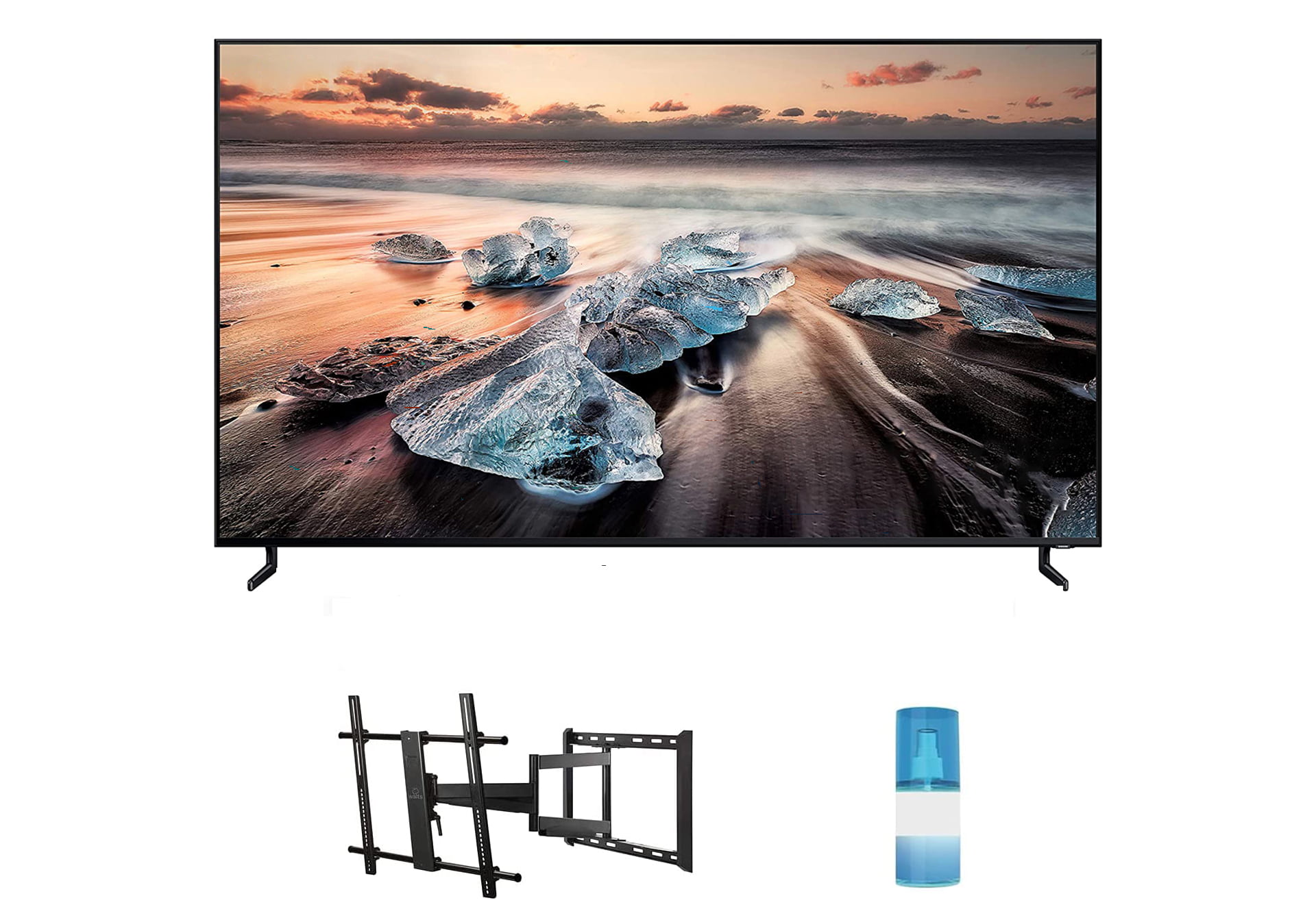 Samsung QN75Q900RB (7680 x 4320) 75" Ultra High Definition QLED 8K TV with a Walts TV Large/Extra Large Full Motion Mount for 43"-90" Compatible TV's and a Walts HDTV Screen Cleaner Kit (2019)
