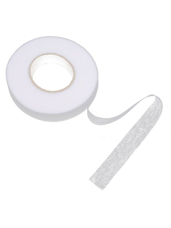 1 Pc Iron on Hemming Tape, White No Sew Hemming Tape, Strong Adhesive Stitch Witchery Tape, Versatile Hemming Tapes for Pants Clothes Dresses Curtains Fabric Crafting Projects, 0.59 inch