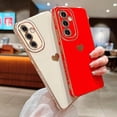 thumbnail image 3 of Samsung Galaxy S23 FE 5g 6.4" Phone Case with Luxury Electroplate Cute Side Love Heart Cover Full Camera Protection Soft Silicone Anti-Fingerprint Shockproof Cover Bumper (White), 3 of 10
