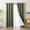 Dark Green, variant on Sleep Zone Jacquard Blackout Curtain, Chevron Full Light Blocking Window Curtain Drapes for Living Room Bedroom 2 Panels, 52" x 84" Ivory White