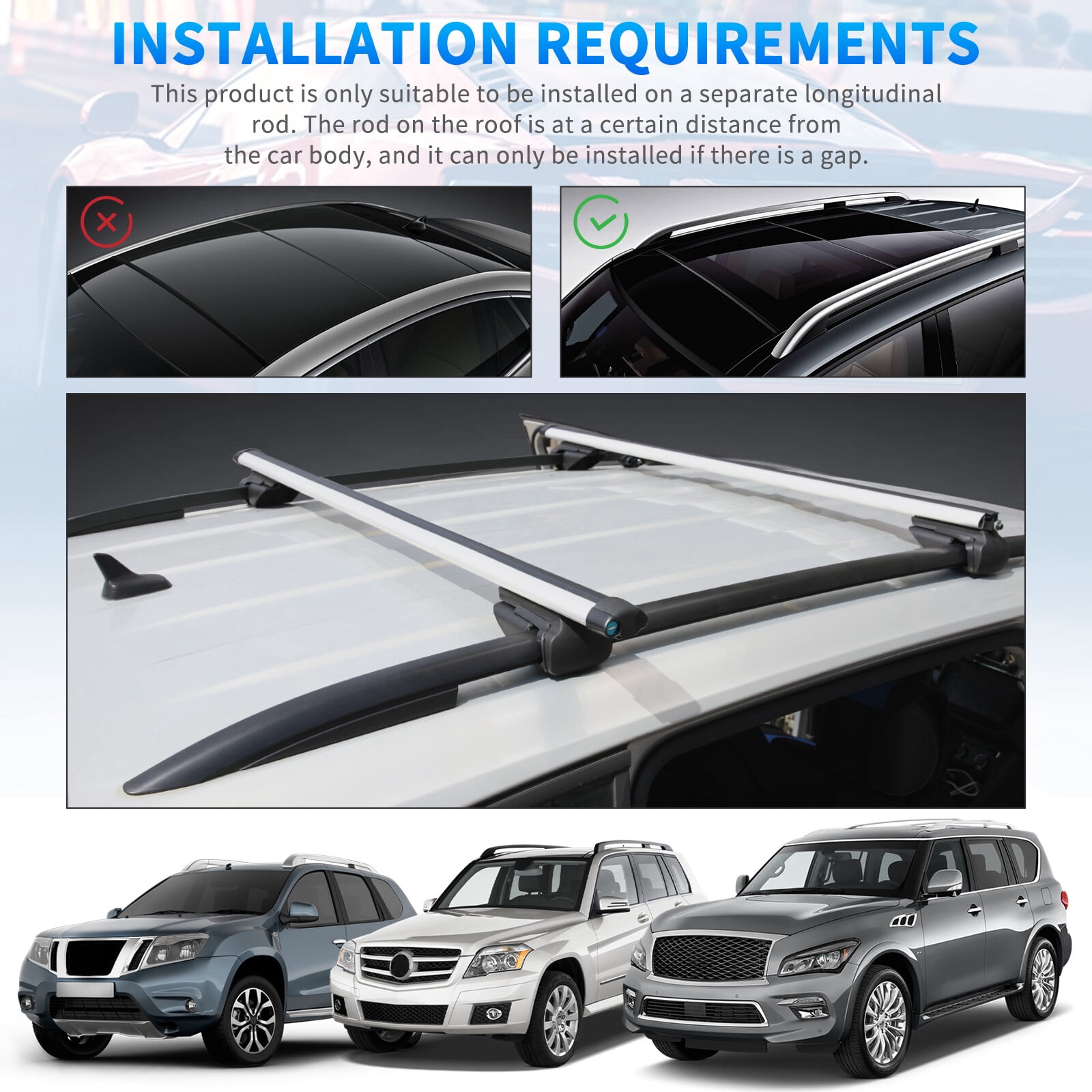 For Subaru Outback 10-14 Car Roof Rack Cross Bars Luggage Cargo Carrier W/ Lock