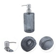 thumbnail image 5 of Unique Bargains 1 Pc Elegant Vertical Pattern Soap Pump Dispenser for Bathroom 16.9oz Gray Silver Tone, 5 of 6
