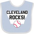 thumbnail image 3 of Inktastic Cleveland Rocks with Baseball Inversed Boys or Girls Baby Bib, 3 of 4