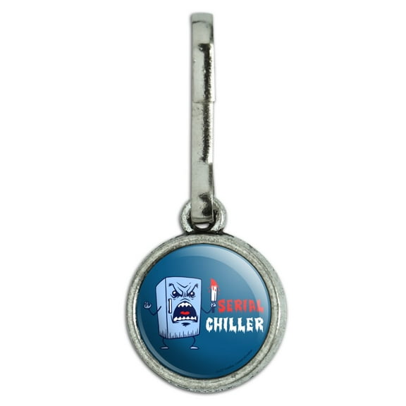 Serial Chiller Fridge Killer Funny Humor Antiqued Charm Clothes Purse Suitcase Backpack Zipper Pull Aid