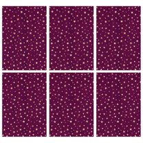 6 Pcs Funny Kitchen Towels,Purple Christmas Star Pattern Microfiber Dish Towels,Kitchen Tea Towels,Kitchen Towel Set (18" X 26")