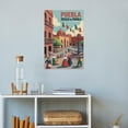 thumbnail image 4 of Midday Plaza Wall Art Zocalo De Puebla Mexico Retro Travel Poster Historic Colonial Architecture Print Poster, 4 of 8