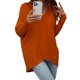 thumbnail image 2 of Sunloudy Suéter de otoño para mujer, suéter de punto de manga larga con cuello en V de color sólido con dobladillo irregular para damas, S / M / L / XL Sunloudy  moda, 2 of 8