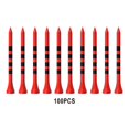 thumbnail image 3 of 100 tees de golf con rayas, escala, irrompibles, largos, de alto rendimiento. 83 mm rojo, 3 of 9