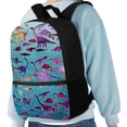 thumbnail image 4 of HUIACONG Pastel Flamingo School Backpack for Middle School Girls Large Capacity Breathable Adjustable Straps for Kids 6‑18 Back to School Daily Use, 4 of 6