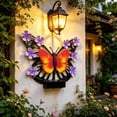 thumbnail image 5 of AuroraX Outdoor Solar Lights for Yard Decorative Solar Butterfly Wall Light LED Garden Waterproof Metal Outdoor Wall Decor Light Purple, 5 of 9