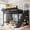 Full + Black + MDF+Metal, variant on Queen Size Metal Loft Bed with Slide, Storage Shelves & Built-in Wardrobe, USB Ports & LED Lights, Pegboard, Heavy-Duty Stable Frame, Black