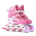 thumbnail image 1 of Graflsoa Patins en Ligne à Roues Lumineuses pour Enfants et Adultes - Tailles Réglables P/M/G, Options Rose, Bleu, Rouge, Conception Légère en PP + PVC + Aluminium, 1 of 6
