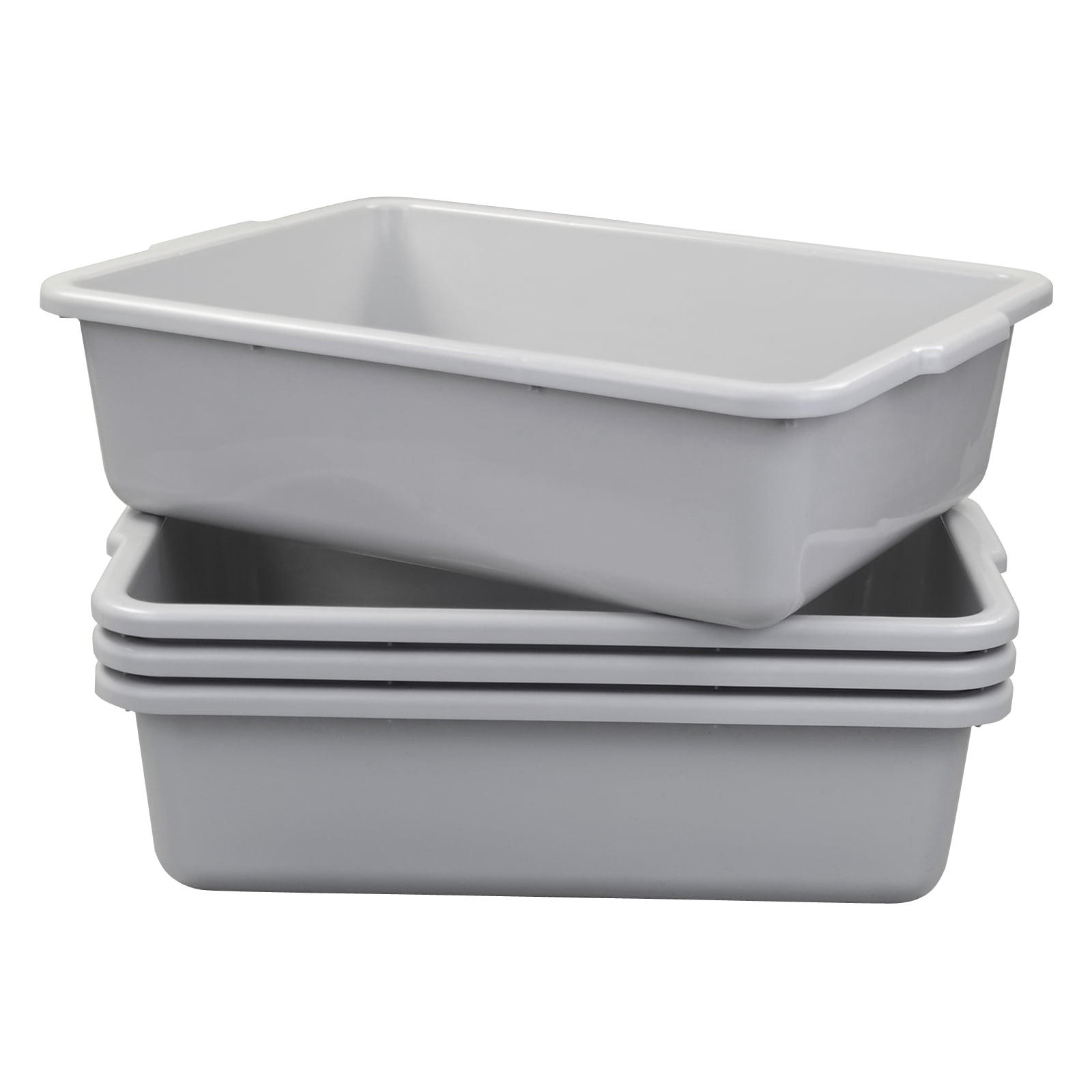 Ggbin Plastic Dish Tubs, Commercial Bus Box/Wash Basin Tote Box, 4Pack