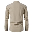 thumbnail image 5 of Men's Renaissance Shirt Pirate Medieval Viking V-Neck top Cotton Linen Long Sleeved Halloween Costume, 5 of 6