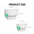 thumbnail image 3 of White Ceramic Ribbed Planters (2 Count), 3 of 7