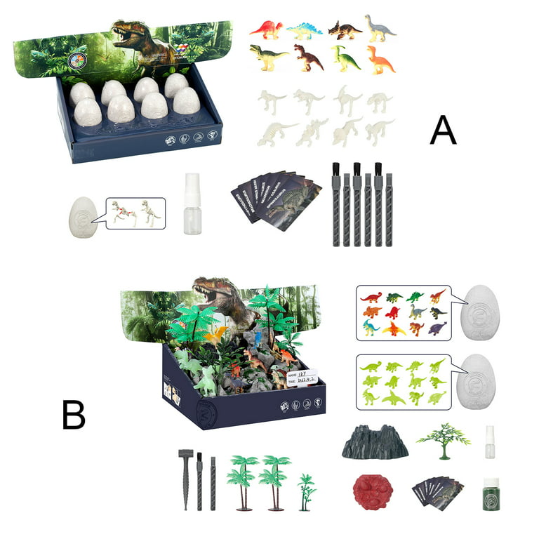 EDUMAN Toys-STEM Jumbo Dino Egg Dig Kit for Kids Educational&Fun Toys