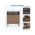 thumbnail image 2 of Ourlova 1 PCS Armoire de Rangement Cannelée Buffet Bahut avec Rangement et Tablettes Ajustables pour Salon Cuisine Entrée, 2 of 7