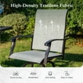 thumbnail image 3 of Sophia & William Outdoor Patio Metal Swivel Bar Stools Textilene Height Chairs Furniture Set of 2, Gray, 3 of 6