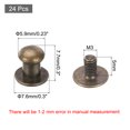 thumbnail image 2 of 24 piezas de perillas redondas mini de 0.23'' x 0.3'', tiradores pequeños para cajones, manijas de armario, bronce, 2 of 6